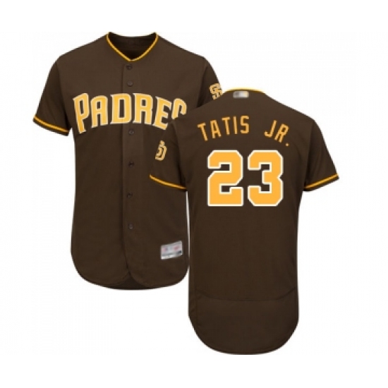 Men's San Diego Padres #23 Fernando Tatis Jr. Brown Alternate Flex Base Authentic Collection Baseball Jersey - Ujersey