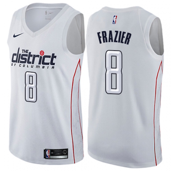 Women's Nike Washington Wizards #8 Tim Frazier Swingman White NBA Jersey - City Edition - Ujersey