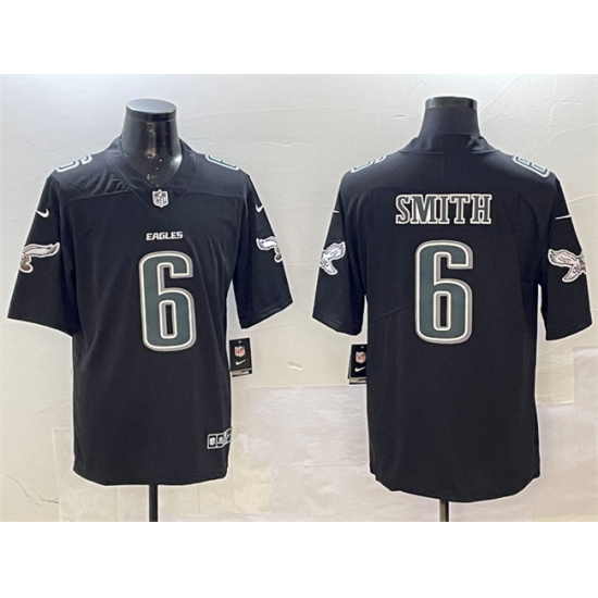 Men's Philadelphia Eagles #6 DeVonta Smith Black Fashion New Vapor Untouchable Limited Stitched Football Jersey - Ujersey