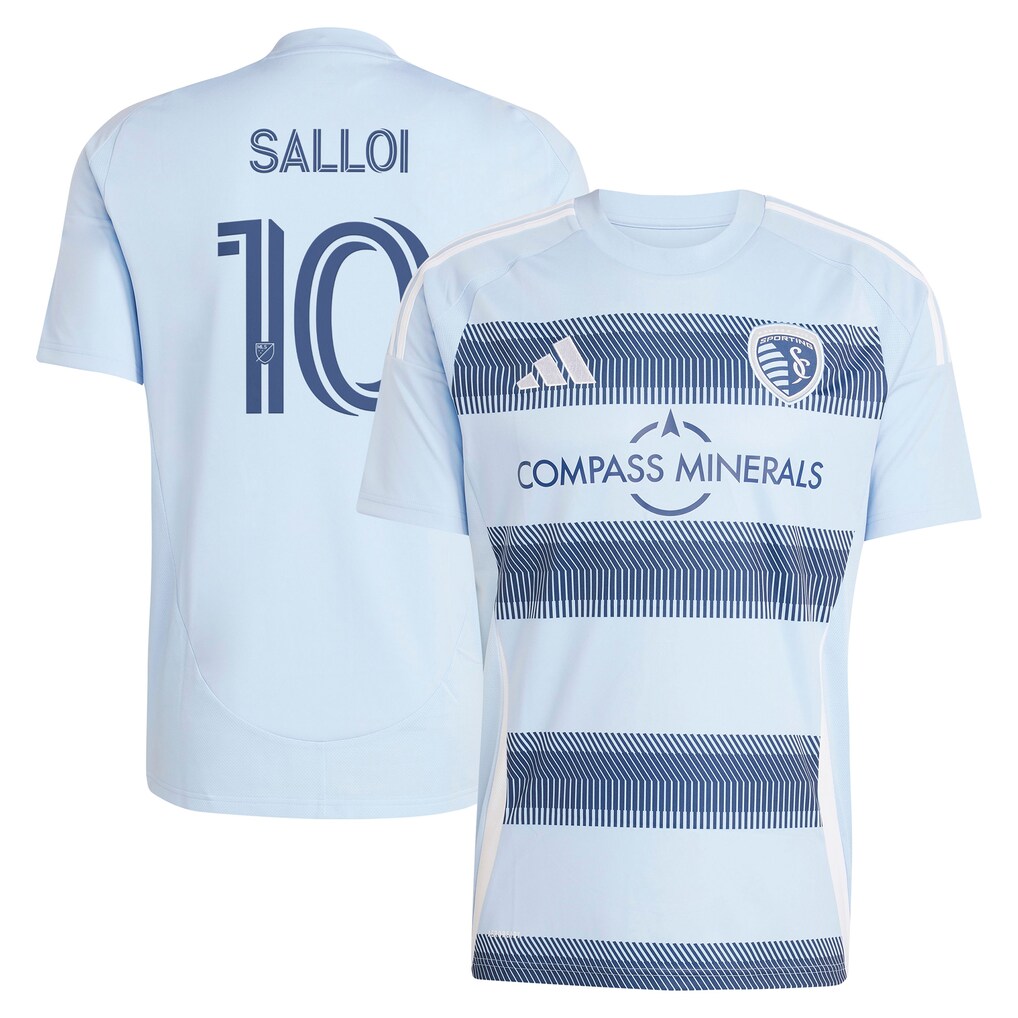 Men's Sporting Kansas City Daniel Salloi adidas Light Blue 2025 One KC Replica Player Jersey - Ujersey