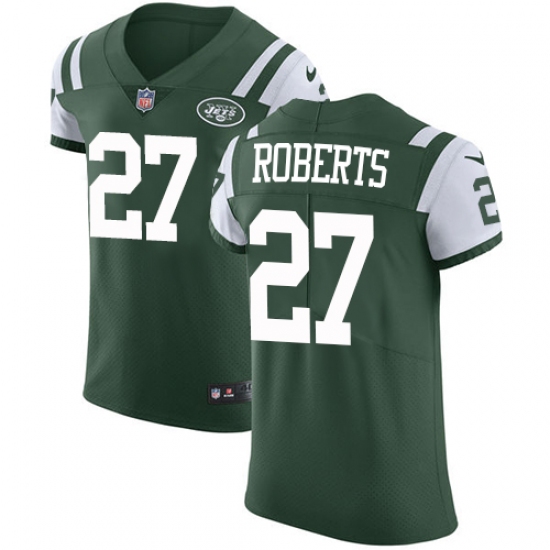 Men's Nike New York Jets #27 Darryl Roberts Green Team Color Vapor Untouchable Elite Player NFL Jersey - Ujersey