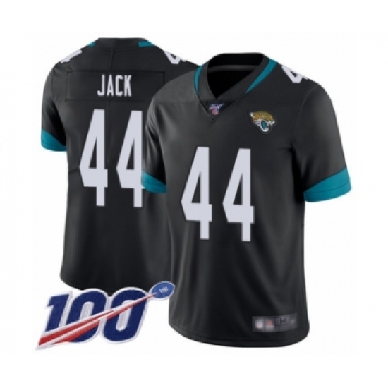 Men's Jacksonville Jaguars #44 Myles Jack Black Team Color Vapor Untouchable Limited Player 100th Season Football Jersey - Ujersey
