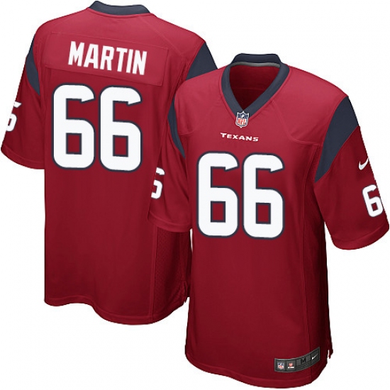 Men's Nike Houston Texans #66 Nick Martin Game Red Alternate NFL Jersey - Ujersey