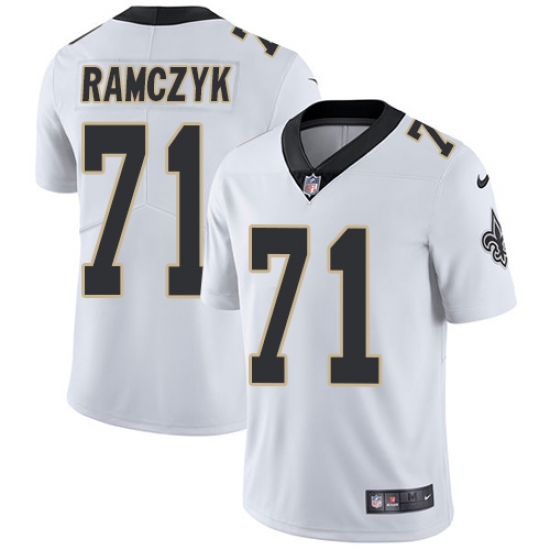 Youth Nike New Orleans Saints #71 Ryan Ramczyk White Vapor Untouchable Limited Player NFL Jersey - Ujersey