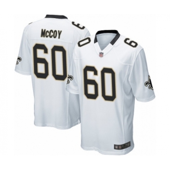 Men's New Orleans Saints #60 Erik McCoy Game White Football Jersey - Ujersey