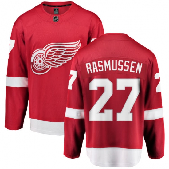 Youth Detroit Red Wings #27 Michael Rasmussen Fanatics Branded Red Home Breakaway NHL Jersey - Ujersey