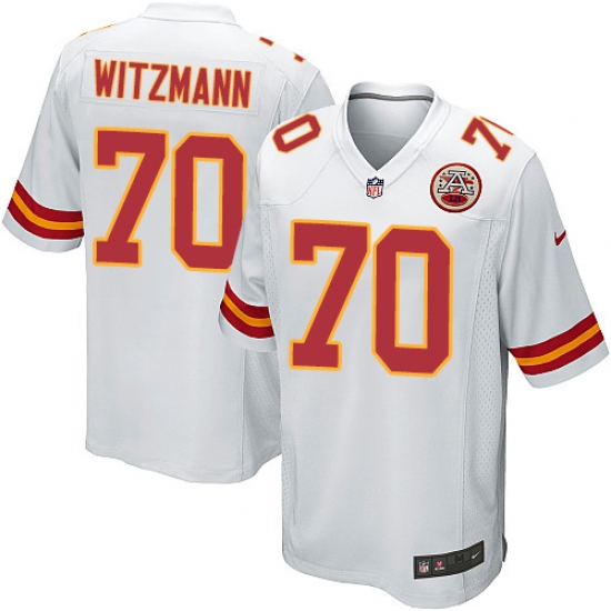 Men's Nike Kansas City Chiefs #70 Bryan Witzmann Game White NFL Jersey - Ujersey