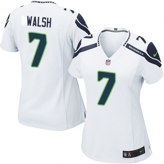 Women's Nike Seattle Seahawks #7 Blair Walsh Game White NFL Jersey - Ujersey
