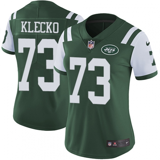 Women's Nike New York Jets #73 Joe Klecko Green Team Color Vapor Untouchable Limited Player NFL Jersey - Ujersey