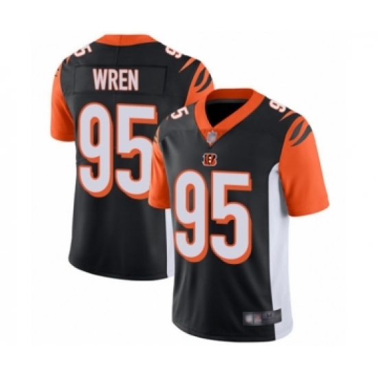 Youth Cincinnati Bengals #95 Renell Wren Black Team Color Vapor Untouchable Limited Player Football Jersey - Ujersey