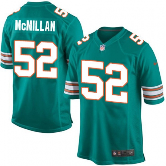 Men's Nike Miami Dolphins #52 Raekwon McMillan Game Aqua Green Alternate NFL Jersey - Ujersey