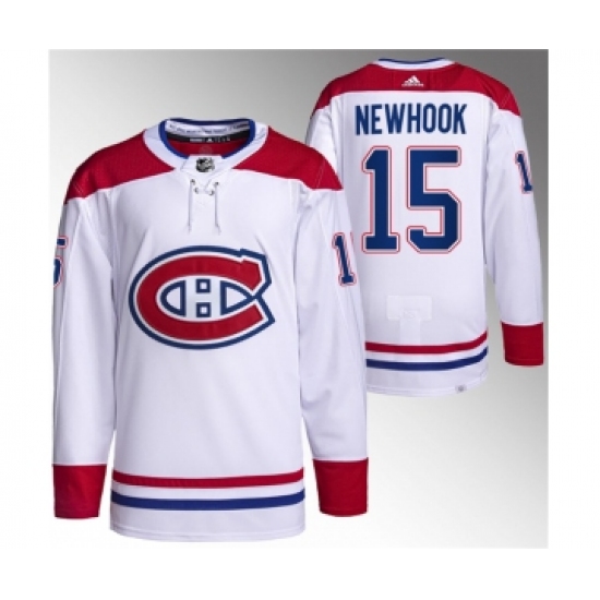 Men's Montreal Canadiens #15 Alex Newhook White Stitched Jersey - Ujersey