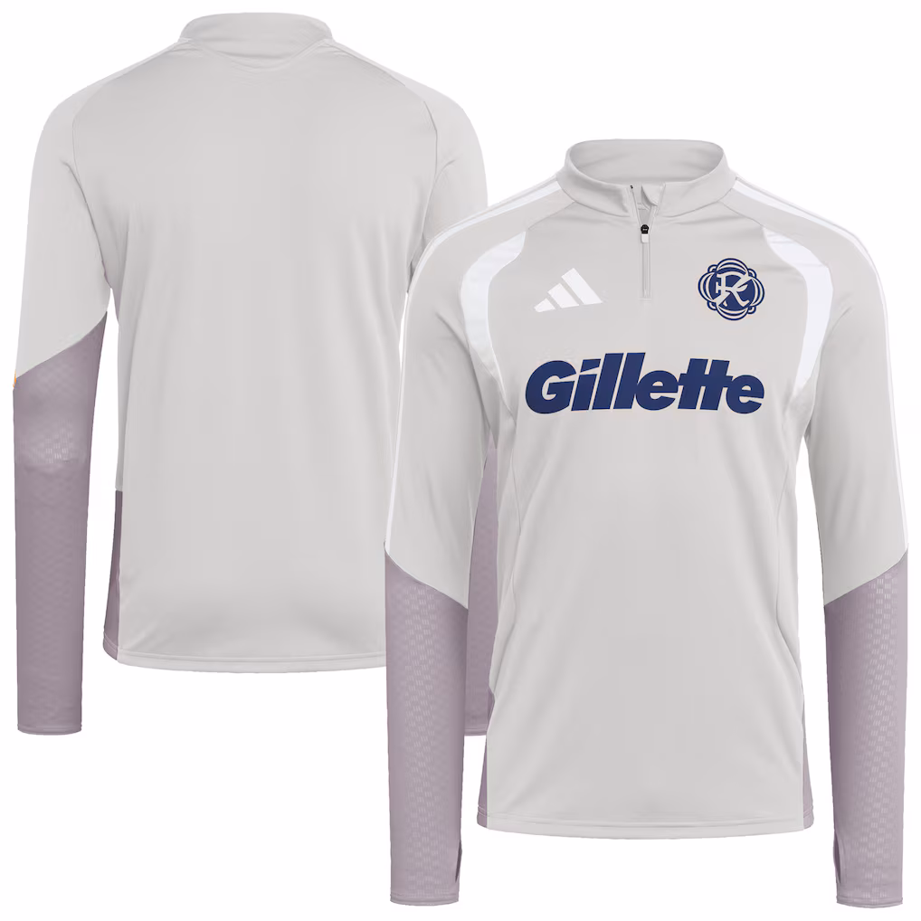 Men's New England Revolution adidas Silver 2026 Tiro Competition Quarter-Zip Training Top - Ujersey NHL