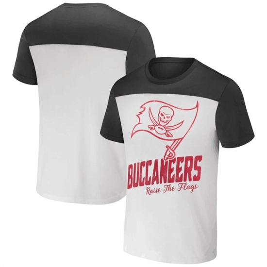 Men's Tampa Bay Buccaneers Cream Pewter X Darius Rucker Collection Colorblocked T Shirt - Ujersey