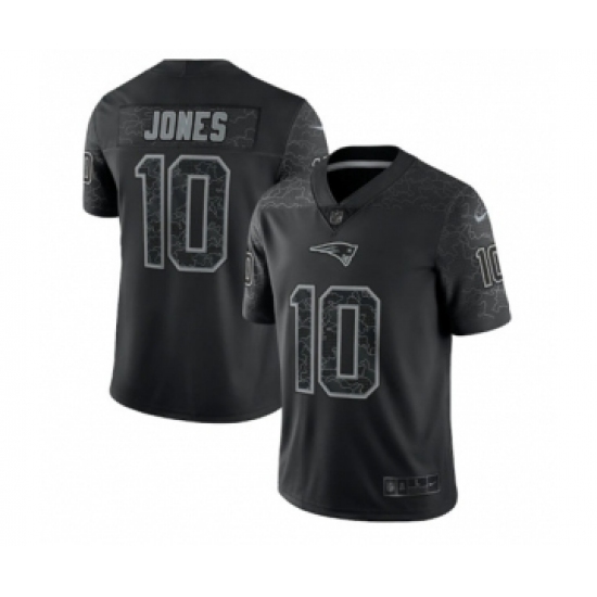 Men's New England Patriots #10 Mac Jones Black Reflective Limited Stitched Football Jersey - Ujersey