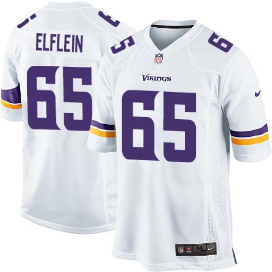 Men's Nike Minnesota Vikings #65 Pat Elflein Game White NFL Jersey - Ujersey