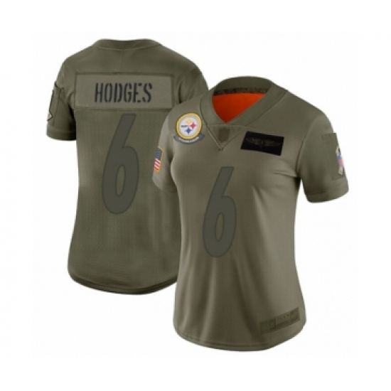 Women's Pittsburgh Steelers #6 Devlin Hodges Limited Camo 2019 Salute to Service Football Jersey - Ujersey