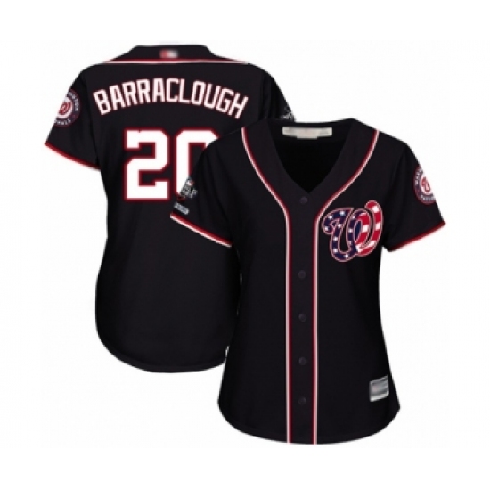 Women's Washington Nationals #20 Kyle Barraclough Authentic Navy Blue Alternate 2 Cool Base 2019 World Series Champions Baseball Jersey - Ujersey
