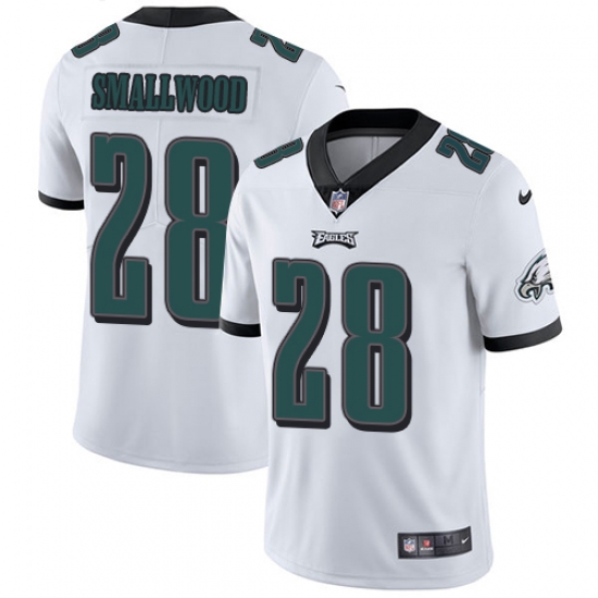 Men's Nike Philadelphia Eagles #28 Wendell Smallwood White Vapor Untouchable Limited Player NFL Jersey - Ujersey