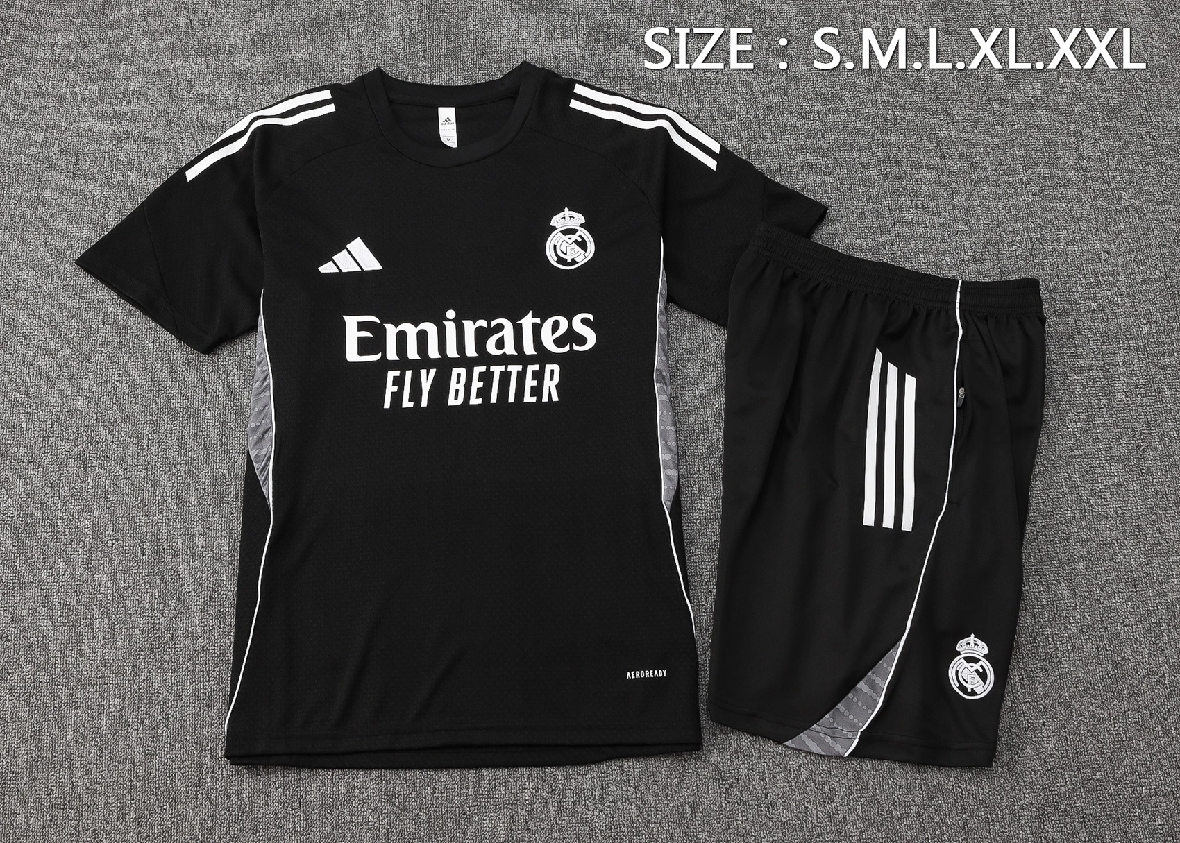 Real Madrid Training Jersey Kit Black 2025/26 - U-jersey