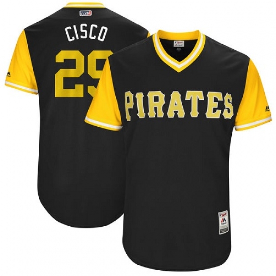 Men's Majestic Pittsburgh Pirates #29 Francisco Cervelli 