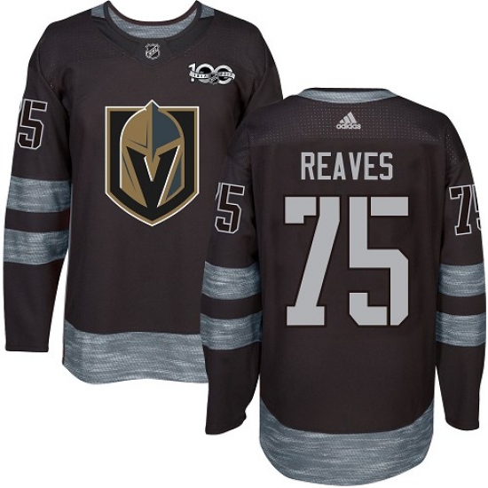 Men's Adidas Vegas Golden Knights #75 Ryan Reaves Authentic Black 1917-2017 100th Anniversary NHL Jersey - Ujersey