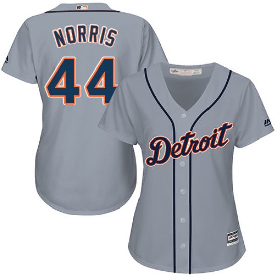 Women's Majestic Detroit Tigers #44 Daniel Norris Authentic Grey Road Cool Base MLB Jersey - Ujersey