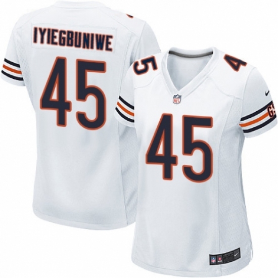 Women's Nike Chicago Bears #45 Joel Iyiegbuniwe Game White NFL Jersey