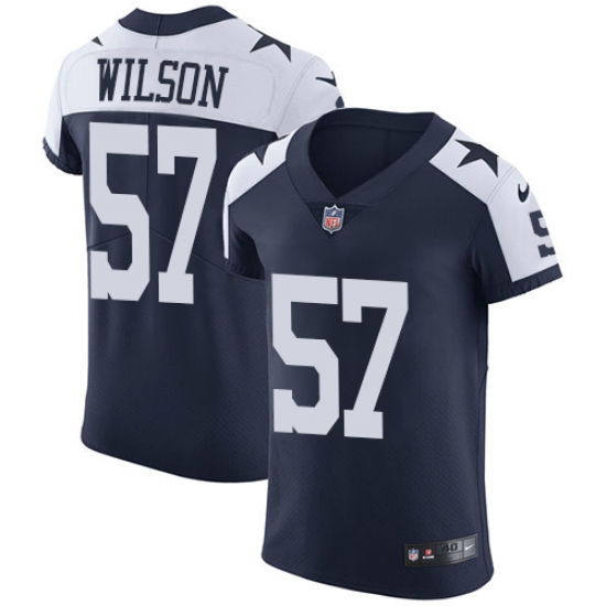 Men's Nike Dallas Cowboys #57 Damien Wilson Navy Blue Alternate Vapor Untouchable Elite Player NFL Jersey - Ujersey