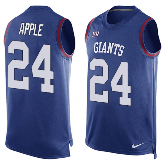 Men's Nike New York Giants #24 Eli Apple Limited Royal Blue Player Name & Number Tank Top NFL Jersey - Ujersey