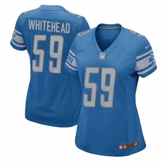 Women's Nike Detroit Lions #59 Tahir Whitehead Game Light Blue Team Color NFL Jersey