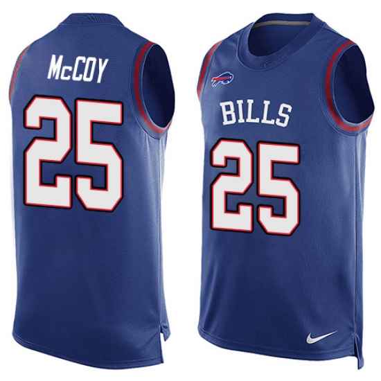 Men's Nike Buffalo Bills #25 LeSean McCoy Limited Royal Blue Player Name & Number Tank Top NFL Jersey - Ujersey