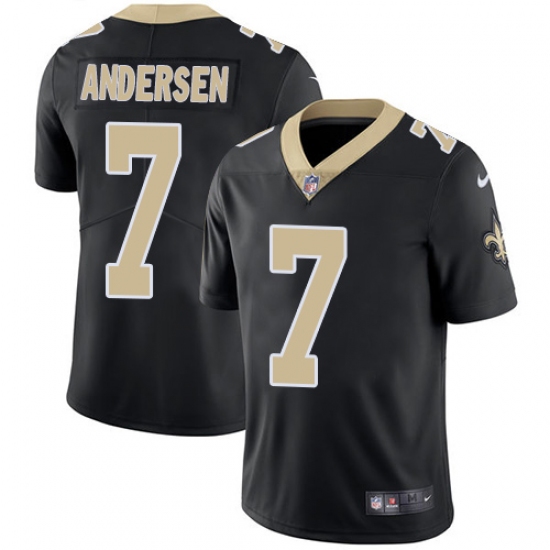Men's Nike New Orleans Saints #7 Morten Andersen Black Team Color Vapor Untouchable Limited Player NFL Jersey - Ujersey