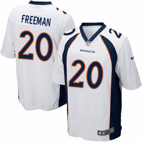 Men's Nike Denver Broncos #20 Royce Freeman Game White NFL Jersey - Ujersey