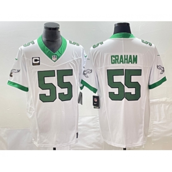 Men's Nike Philadelphia Eagles #55 Brandon Graham White 2023 F.U.S.E. Vapor Untouchable C Stitched Football Jersey - Ujersey