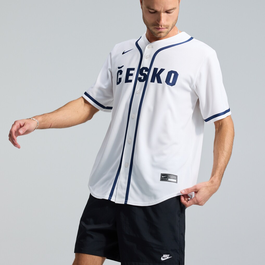 Men's Czech Republic Baseball Nike White 2026 World Baseball Classic Home Stadium Jersey - U-jersey