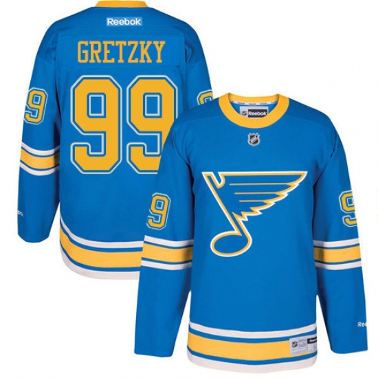 Youth Reebok St. Louis Blues #99 Wayne Gretzky Premier Blue 2017 Winter Classic NHL Jersey - Ujersey