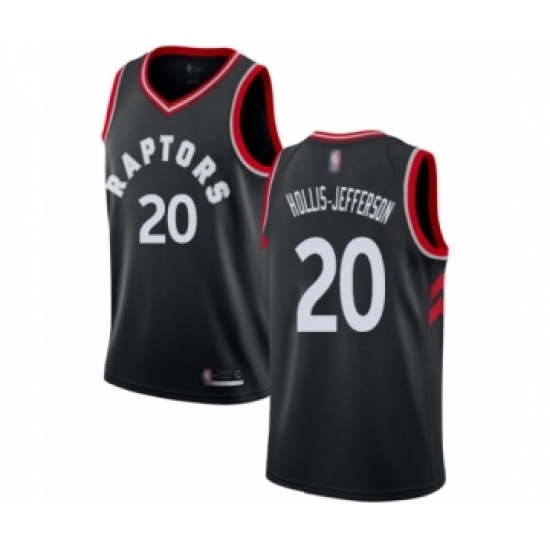 Men's Toronto Raptors #20 Rondae Hollis-Jefferson Authentic Black Basketball Jersey Statement Edition - Ujersey