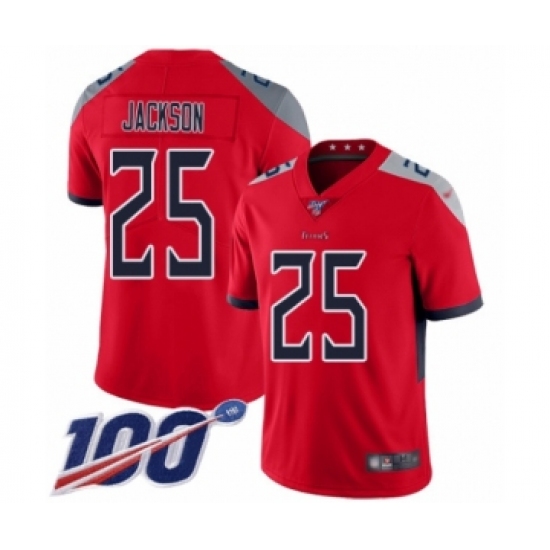 Men's Tennessee Titans #25 Adoree' Jackson Limited Red Inverted Legend 100th Season Football Jersey - Ujersey