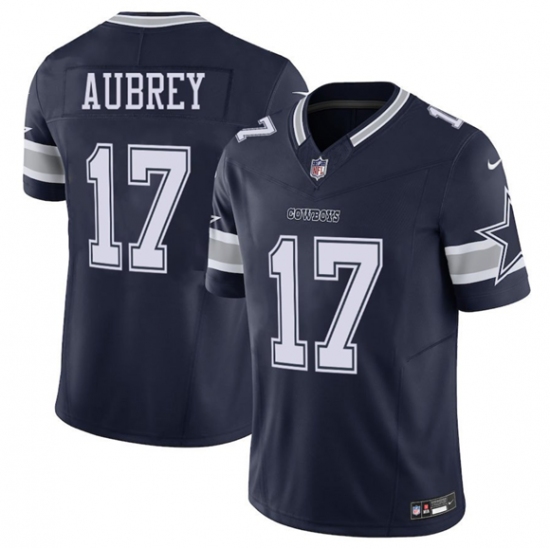 Men's Dallas Cowboys #17 Brandon Aubrey Navy 2025 F.U.S.E Vapor Untouchable Limited Football Stitched Jersey - Ujersey