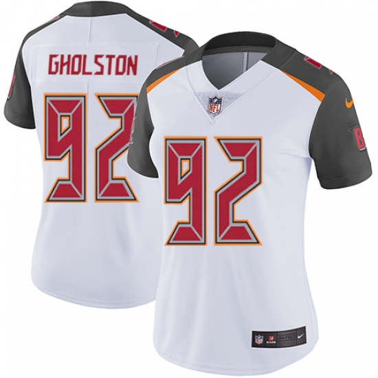 Women's Nike Tampa Bay Buccaneers #92 William Gholston White Vapor Untouchable Limited Player NFL Jersey