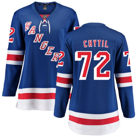 Women's New York Rangers #72 Filip Chytil Fanatics Branded Royal Blue Home Breakaway NHL Jersey - Ujersey