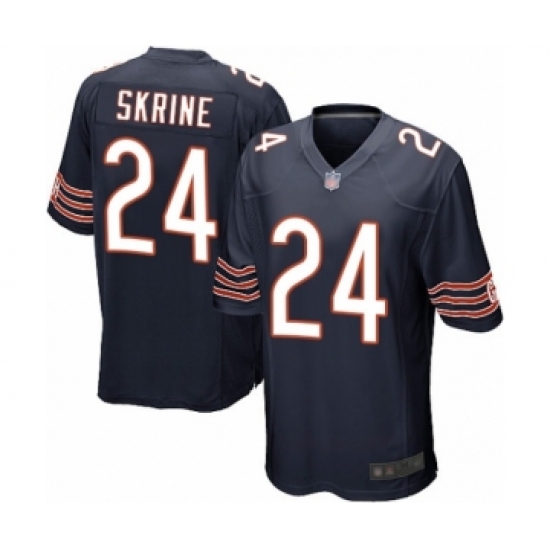 Men's Chicago Bears #24 Buster Skrine Game Navy Blue Team Color Football Jersey - Ujersey