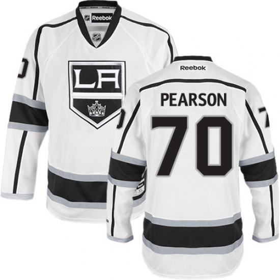 Youth Reebok Los Angeles Kings #70 Tanner Pearson Authentic White Away NHL Jersey - Ujersey