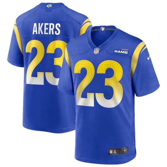 Men's Los Angeles Rams #23 Cam Akers Blue Nike Royal Vapor Limited Jersey.webp - Ujersey