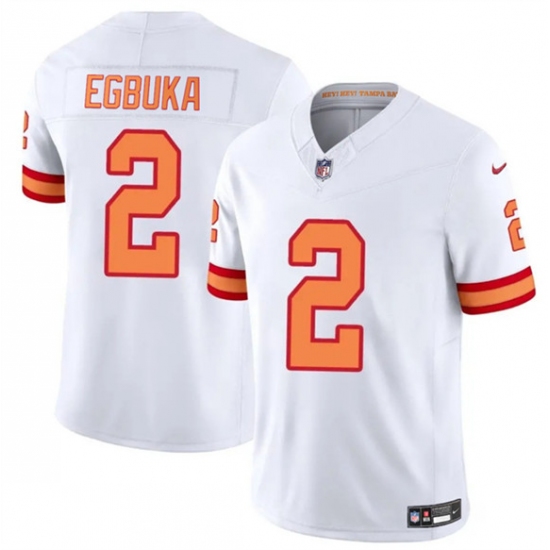 Men's Tampa Bay Buccaneers #2 Emeka Egbuka White 2025 F.U.S.E. Vapor Limited Football Stitched Jersey - Ujersey