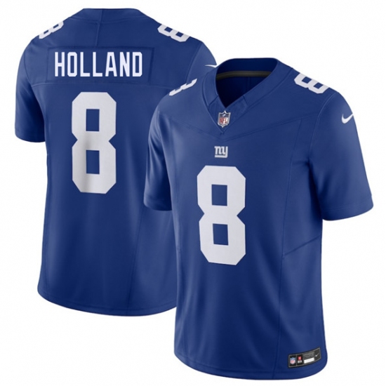 Men's New York Giants #8 Jevon Holland Blue 2025 F.U.S.E. Vapor Untouchable Limited Football Stitched Jersey - Ujersey
