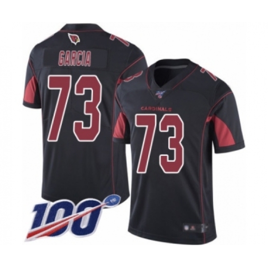 Men's Arizona Cardinals #73 Max Garcia Limited Black Rush Vapor Untouchable 100th Season Football Jersey - Ujersey
