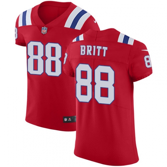 Men's Nike New England Patriots #88 Kenny Britt Red Alternate Vapor Untouchable Elite Player NFL Jersey - Ujersey