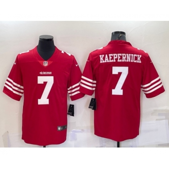 Men's San Francisco 49ers #7 Colin Kaepernick 2022 Red Vapor Untouchable Stitched Football Jersey - Ujersey
